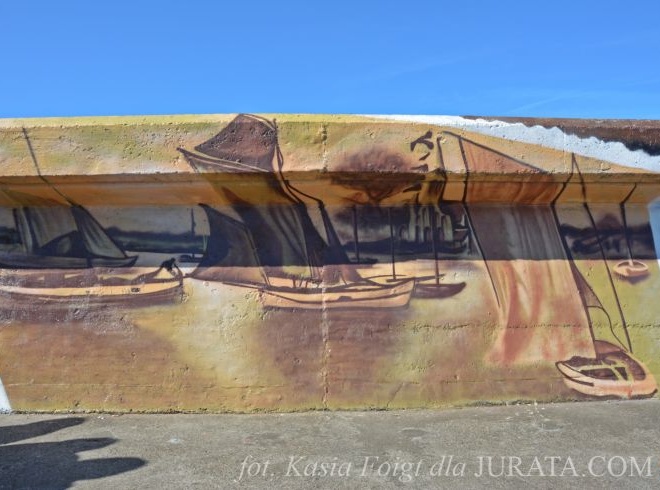 Murale w porcie Hel